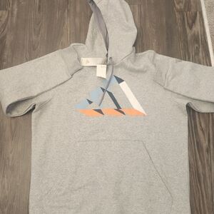 BWT Adidas Gray Hoodie with Geometric Design SZ L